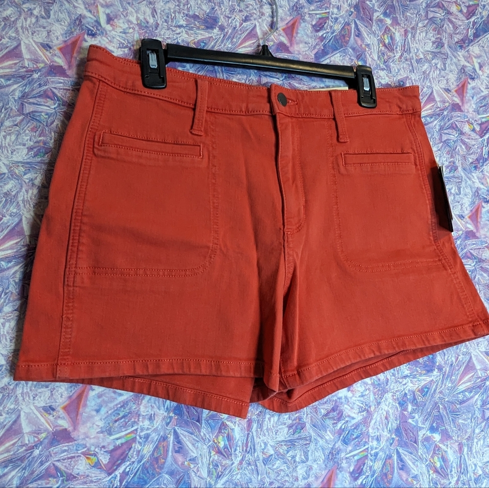 Wild Fable High Waist Midi Red Shorts NWT Target Size 12/31
